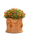 Preview: Pot en terre cuite cylindrique d’Impruneta avec relief de vignes