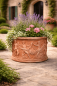 Preview: Terracotta Cylinder Impruneta avec putti dansants – pot décoratif artisanal italien