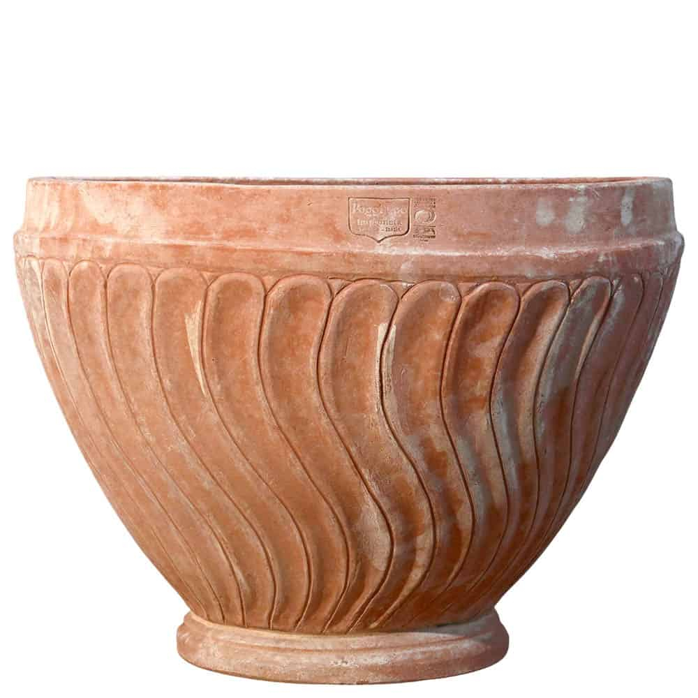 Preview: Grand pot mural en terre cuite d’Impruneta – jardinière murale artisanale et résistante au gel