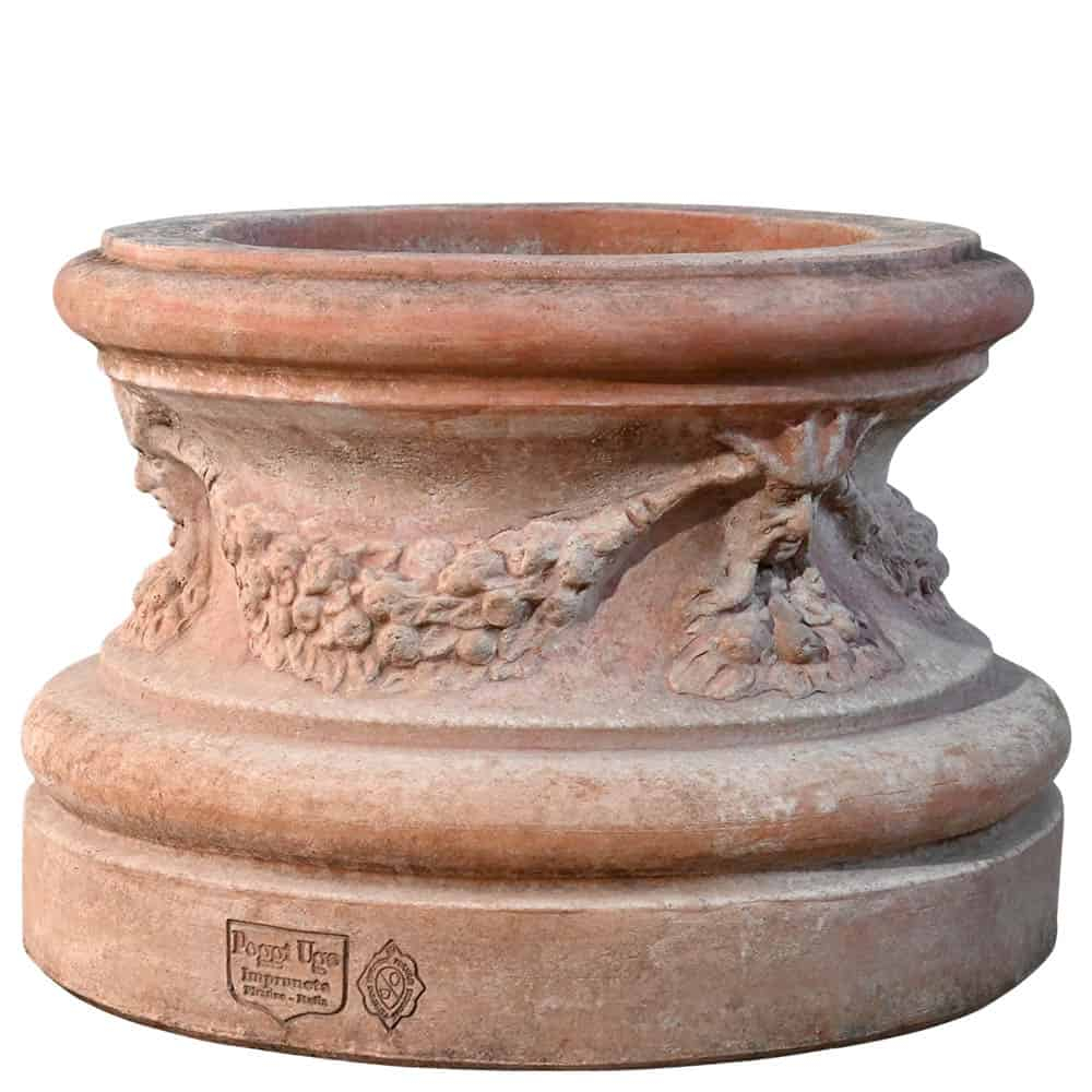 Preview: Base en terre cuite d’Impruneta – socle décoratif artisanal au style Renaissance italien