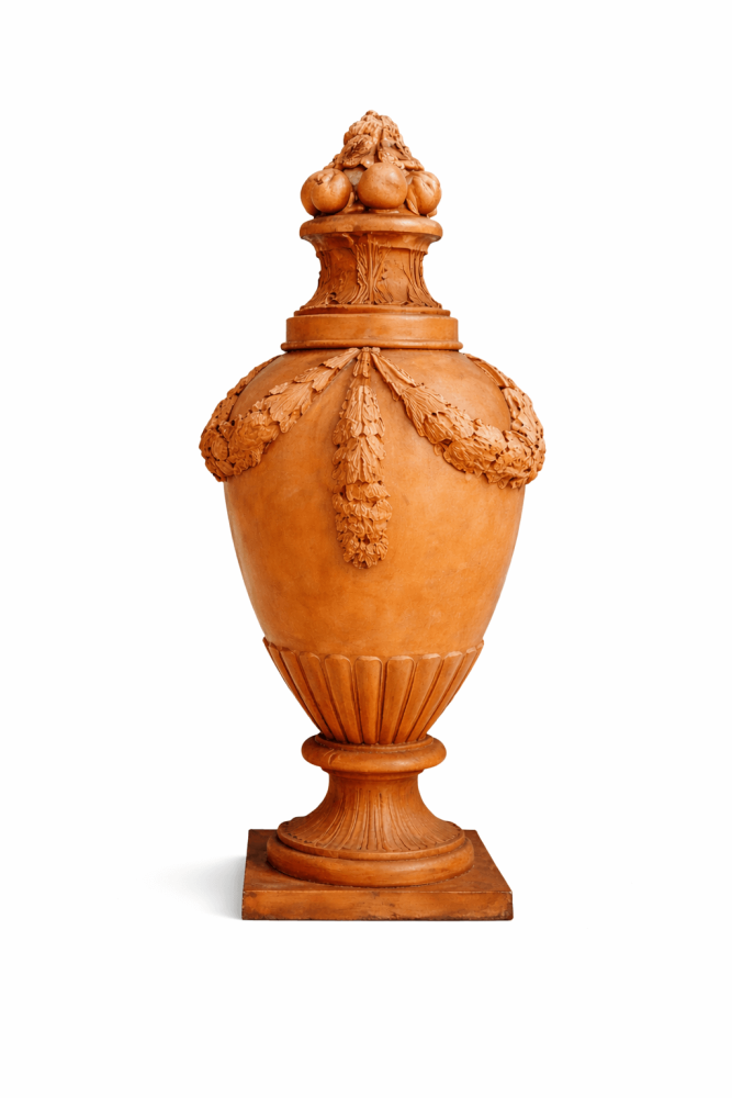 Anfora festonata Bianchini en terracotta Impruneta – amphore décorative d’inspiration classique italienne