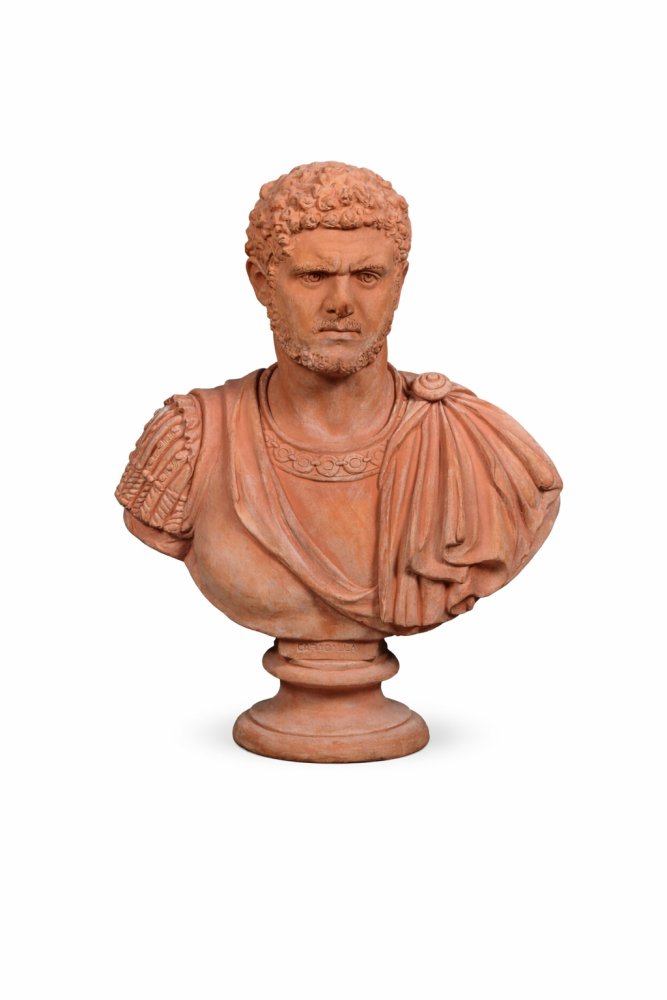 Buste de l’empereur Caracalla en terre cuite d’Impruneta