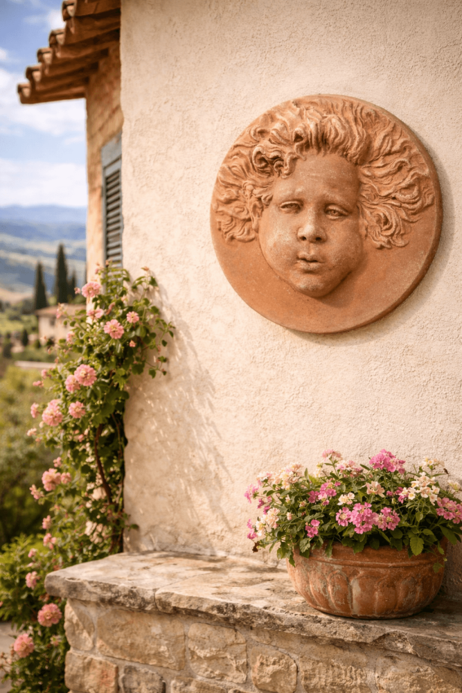 Relief mural Eolo en terracotta d’Impruneta