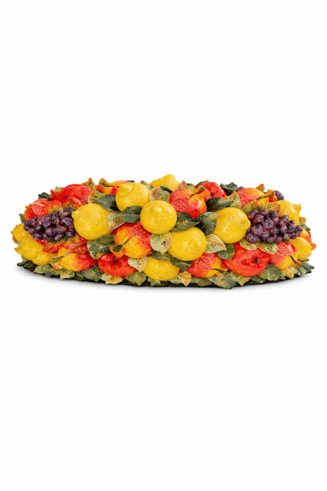 Décoration de table toscane en céramique artisanale – fruits décoratifs en majolique italienne