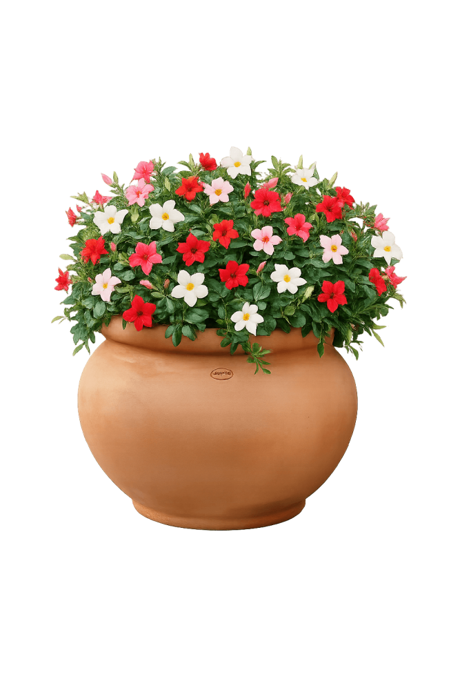 Pot en terre cuite d’Impruneta au design moderne et forme arrondie