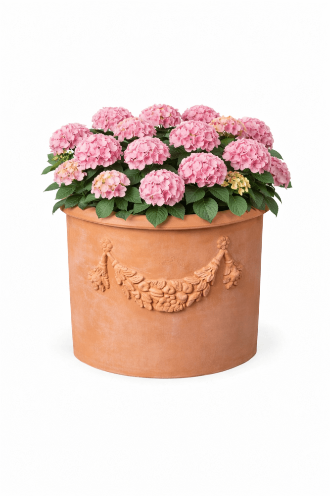 Angoliera festonata – pot mural d’angle classique en terre cuite d’Impruneta