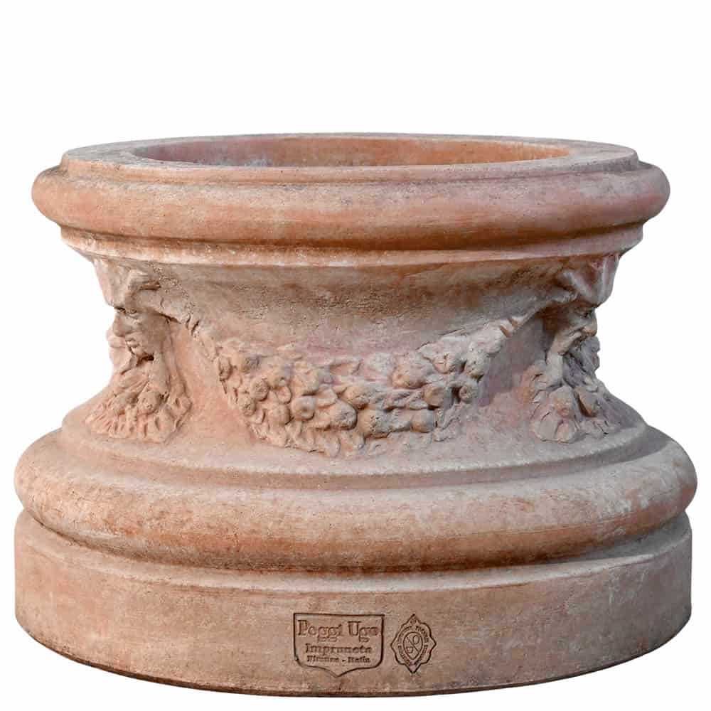 Base en terre cuite d’Impruneta – socle décoratif artisanal au style Renaissance italien