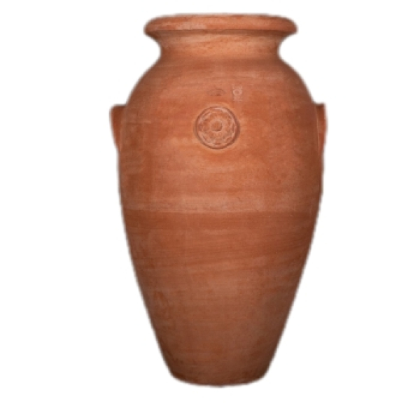 Amphore élégante en terre cuite Impruneta – rosace classique et artisanat italien