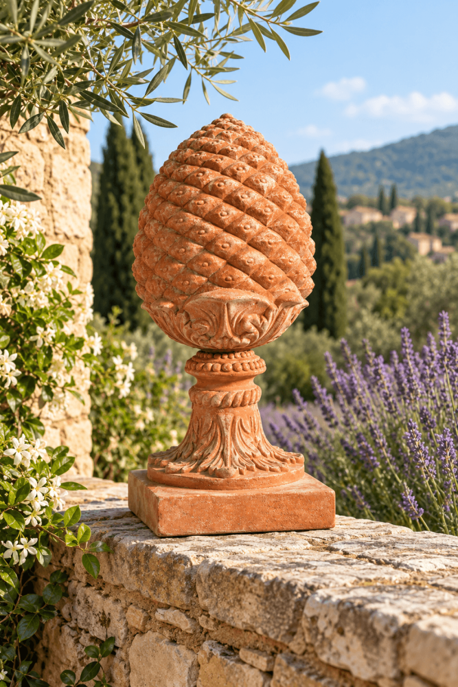 Pomme de pin en terrecuite - hauteur 53cm