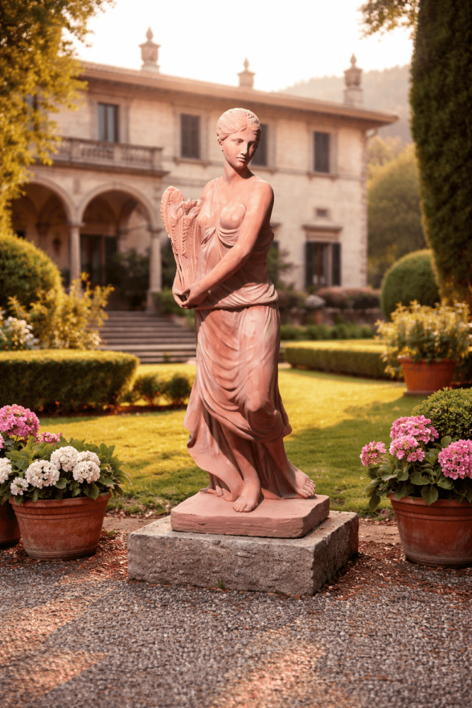 Statue en terre cuite d’Impruneta – Allégorie de l’été par Poggi Ugo