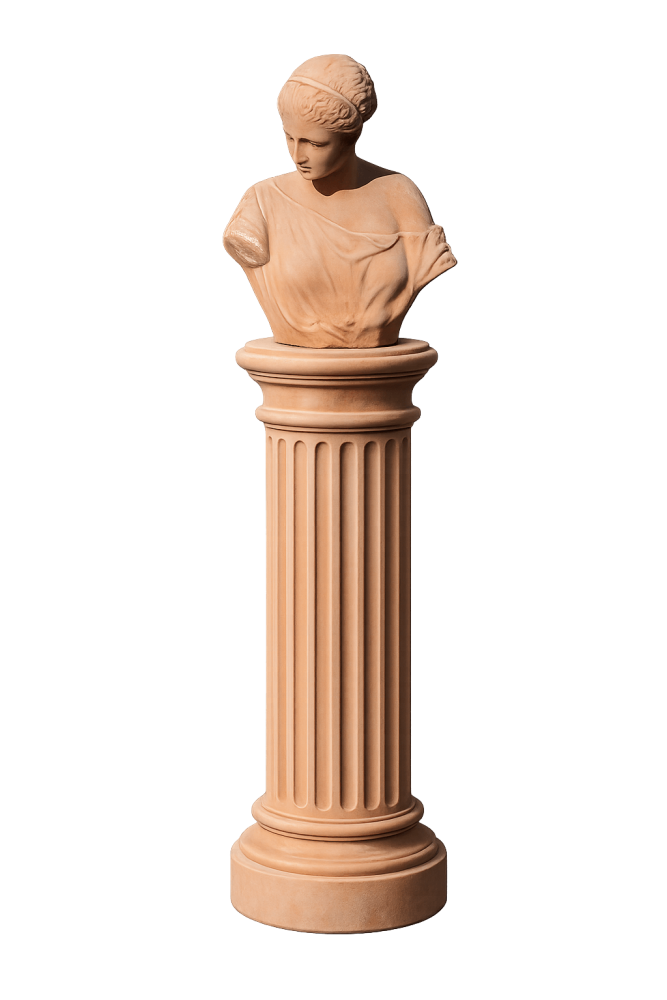 Buste d’Artemide en terre cuite d’Impruneta – sculpture antique