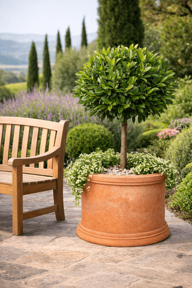 Cylindre de plantation en terracotta Impruneta – design moderne et intemporel