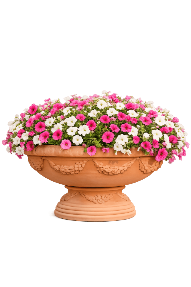 Grande coupe en terre cuite Impruneta avec socle