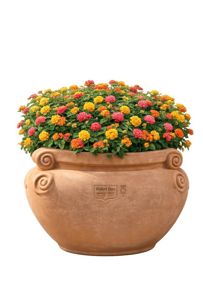 Cachepot Etrusco en terre cuite d’Impruneta au style étrusque classique