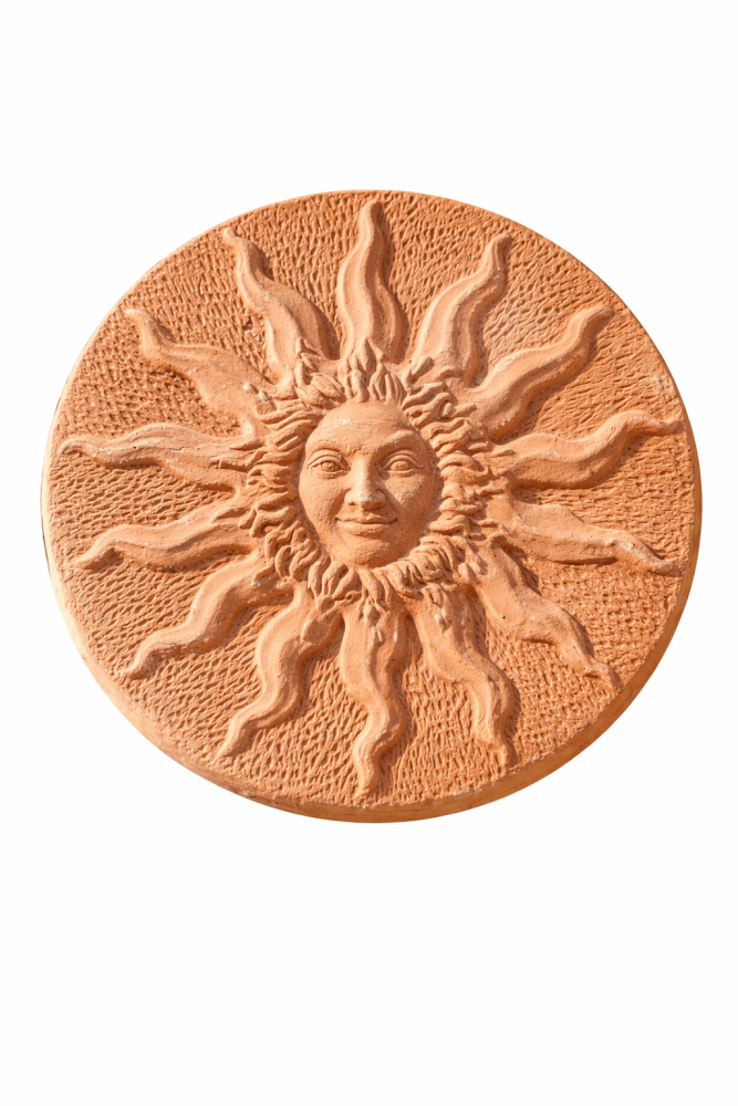 Relief soleil en terre cuite d’Impruneta – décoration méditerranéenne pour intérieur et extérieur