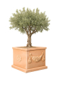 Jardinière carrée Impruneta à rinceau